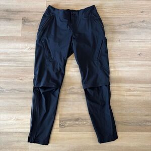 Lululemon Mens Storm Field Black Pants Size 34 Waterproof Luxury Athletic Biker
